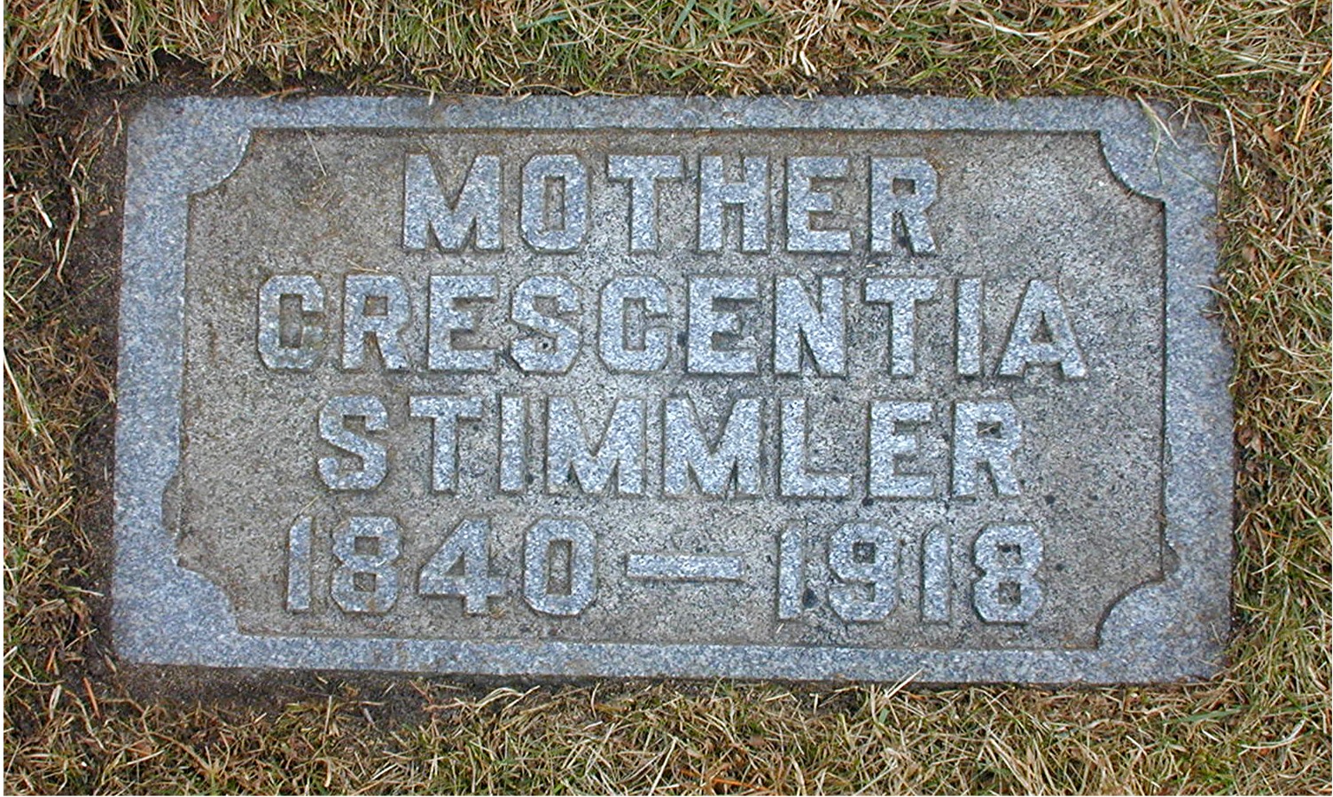 Crescencia Stimmler (n&eacute;e Sohn) Gravestone