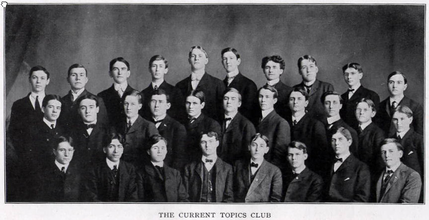 The Current Topics Club, Lewis Institute of Chicago Illinois, 1903