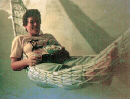 Dana in hammock in San Jose, Costa Rica