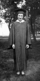 Delores Stimler, high school graduation, 1940.