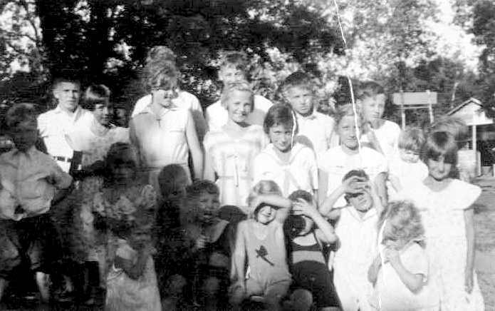 Delores Stimler and some of her cousins in 1930s, MN.