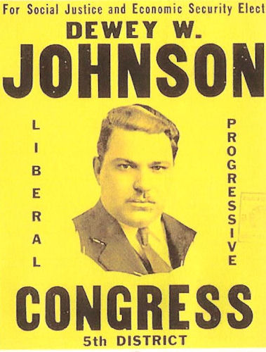 Dewey W. Johnson 5th District Congressional campaign poster