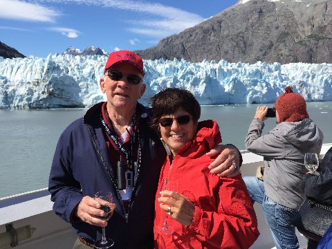 Bonnie and Dick Kampa, Glacier Bay north of Juneau, AK, July 21, 2015