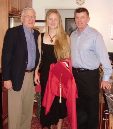 Grandpa Dick Kampa, Aleksandra and dad Mark Kampa, June 2008