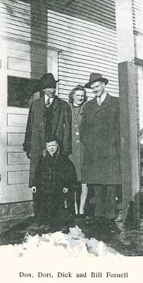 Don, Dick and Dort Kampa and Bill Fornell, 1942.