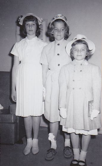 Rae, Sandy and Dana Stimler, Easter 1963, Ottawa, Ontario, Canada