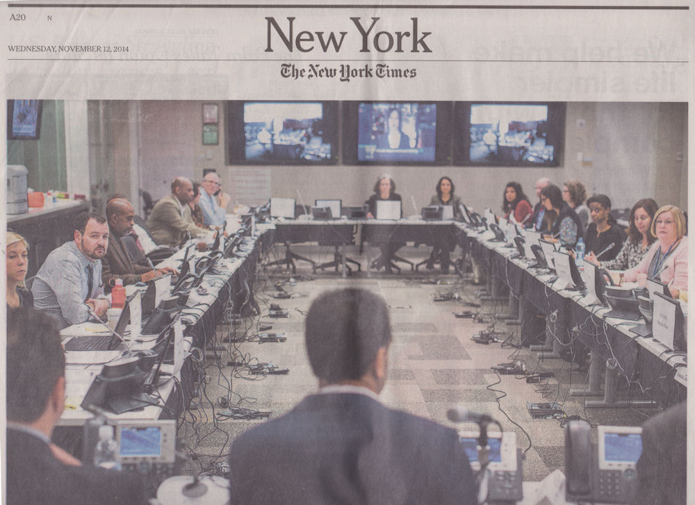 With Persistence and Phone Calls, Defending Against Ebola, The New York Times, Nov. 12, 2014, page A20