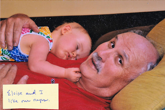 Eloise and her grandfather Leo, 2011