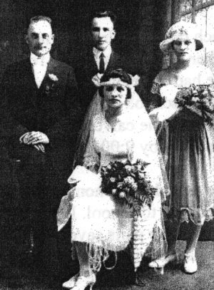 Emil and Helen Parent (n&eacute;e Stimler) Wedding Party.