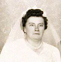 Emma Sobania (n&eacute;e Jurek) on her wedding day, October 25, 1949