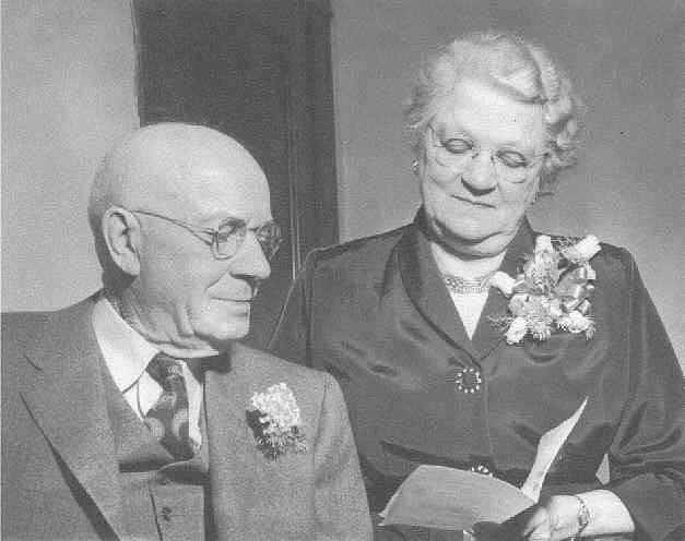 Ernest and Clara Greenwood (n&eacute;e Kampa), 50th Wedding Anniversary, September 1954