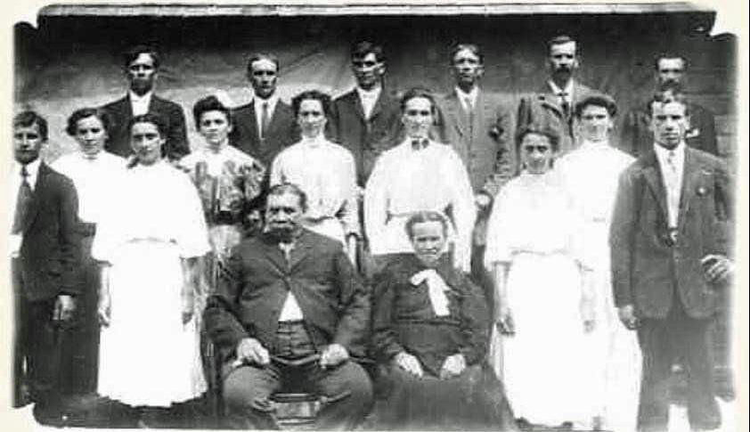 Franz and Mary Kampa family in 1900