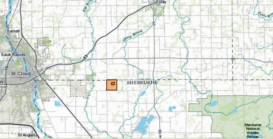 Map of Franz Kampa's 80-acre homestead