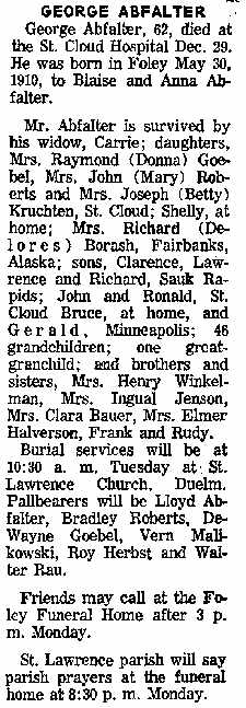 Obituary of George Abfalter.