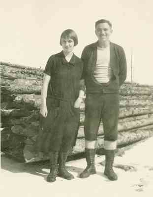 George Kampa and his girlfriend, February 1925