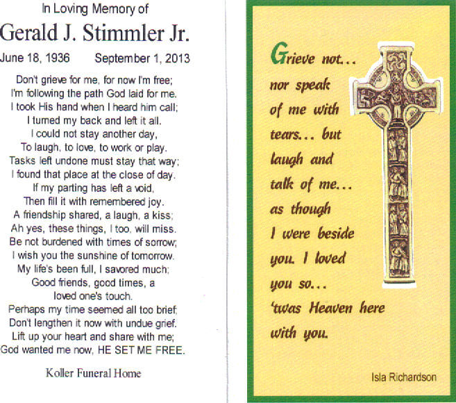 Gerald J. Stimmler, Jr. Memorial Service