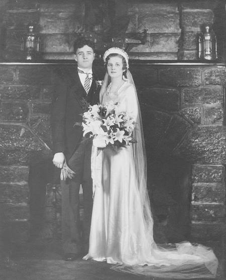 Wedding Photograph of Gerald and Ruth Stimmler (n&eacute;e Powley), September 14, 1937.