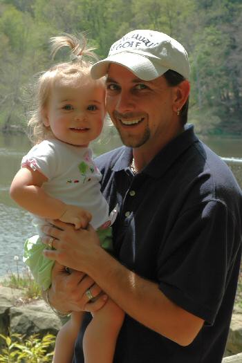 Gianna and her dad, Spring 2005