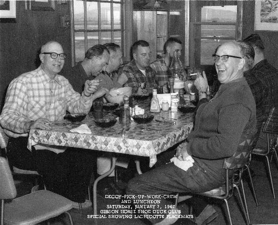 Decoy-Pick-Up-Work-Crew and Luncheon, Jan. 7, 1967, Gibson Horse Shoe Duck Club