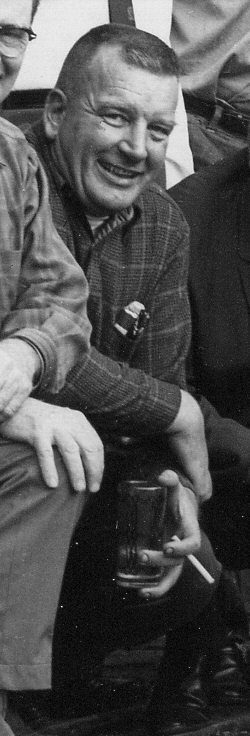 Close-up of Dick Stimler at Gibson Horse Shoe Duck Club, 1970-71 Season