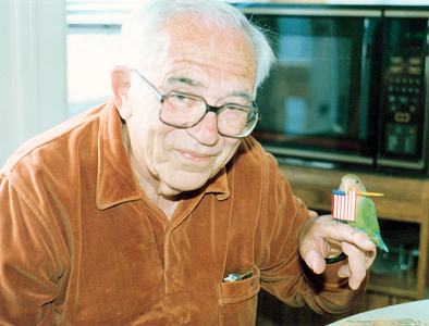 Grandpa Butchie and our lovebird.