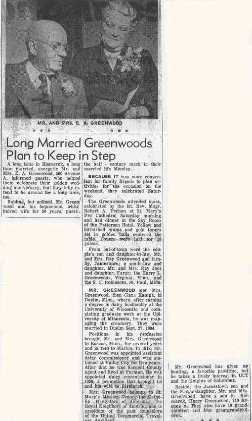 'Long Married Greenwoods Plan to Keep in Step'