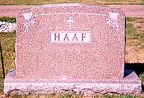 Haaf Gravestone, Clear Lake, MN.