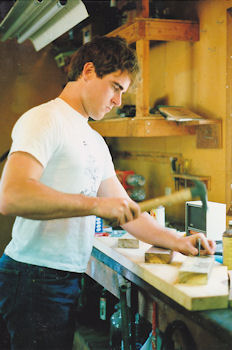 Richard Stimler and his son Paul, Ruch OR, summer 1982