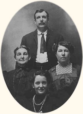 Harvey Manley, his mother Eliza Manley, Eliza's daughter Anna Delaney Balder, and Anna's daughter Frances Delaney