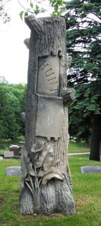 Hunt gravestone, North Star Cemetery, Saint Cloud, Stearns, Minnesota