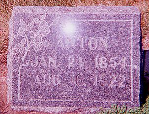Anton J. Imholte's gravestone.