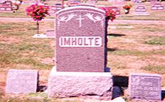 Gravestone near Anton and Mary Imholte's graves.
