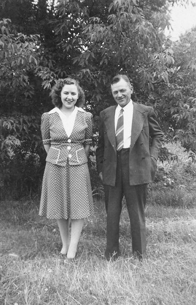 Janet Westre and her father, Henry Braun in Minnesota
