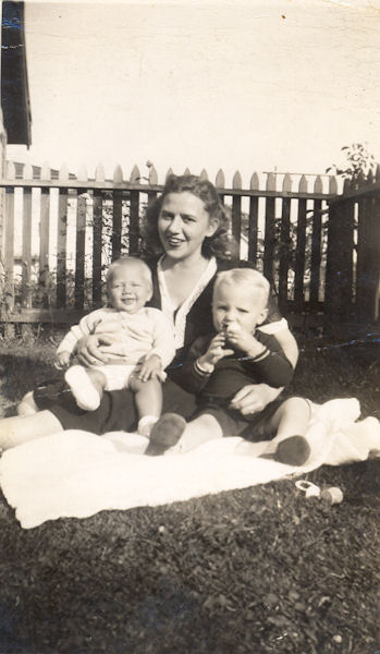 Janet Braun Westre with her sons, Keith and Tom Westre
