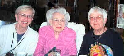 Janet (Munson) Deming, Martha (Kampa) Hanson, and Louise (Kampa) Kirkpatrick, June 2000.