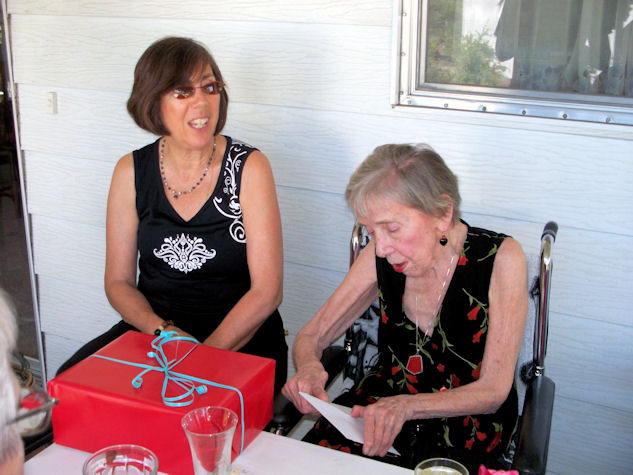 Jill and her mother Dorothy on her 88th birthday, Santa Rosa, California