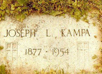 Joseph Leander Kampa's Gravestone, Owatonna, MN.