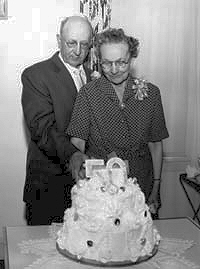 Joseph and Mary Dezurik, 50th wedding anniversary, 1999.