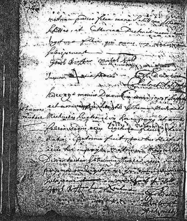St-Martin Parish Baptismal Record of Johannes Stimmler, December 29, 1725.