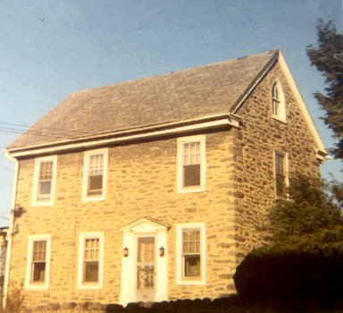 Johann Stimmler's farmhouse at the corner of Shurs Lane and Tower St in Manayunk, PA.
