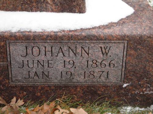 Closeup of Grave of Johann W. Stimmler