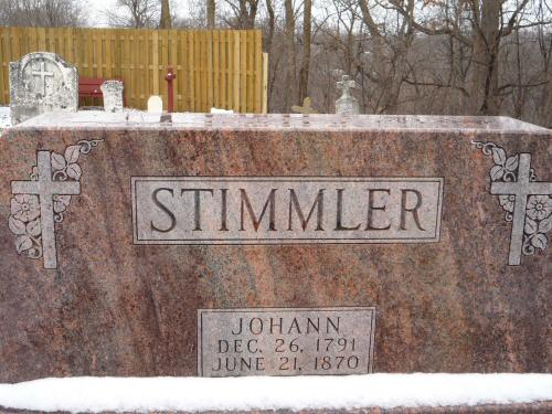 Closeup of Grave of Johann Stimmler