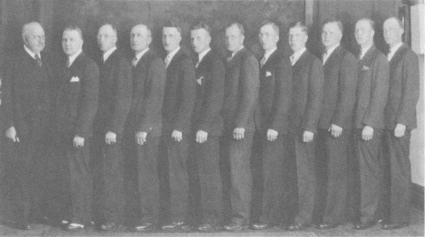 John H. Dingmann, Sr. and his eleven sons.