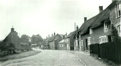Village street of Sudborrowe near Kettering north Aurftonshire, England, where Jonathan Hunt was born about 1637.