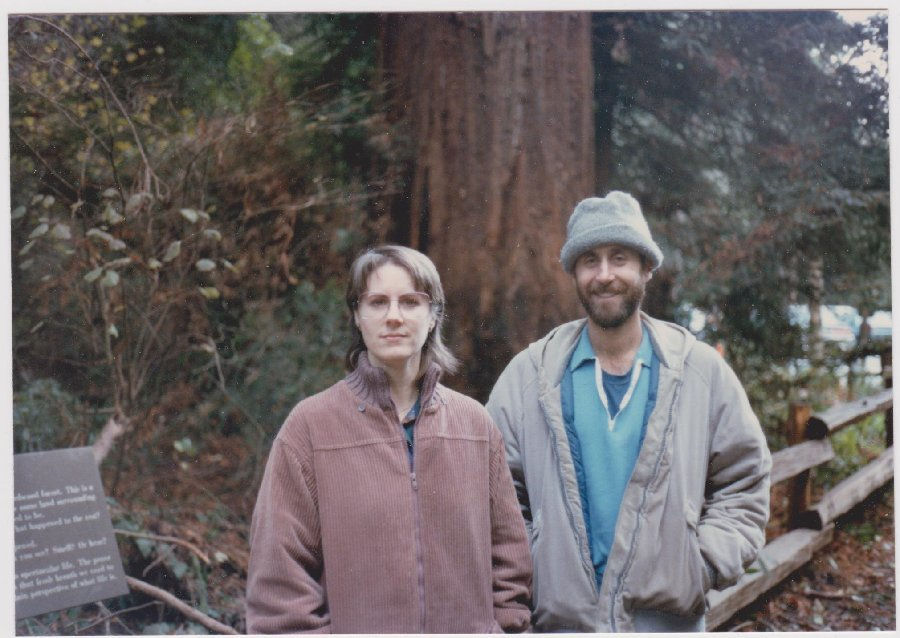 Judi and brother Leon at Muir Woods, California, 1984