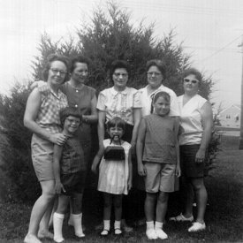 Julie Bartek with her Aunts and Cousins, July 1965.