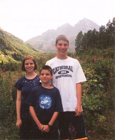 Liz and Bill Berg's children:  Katie, Nicholas and Thomas Berg.