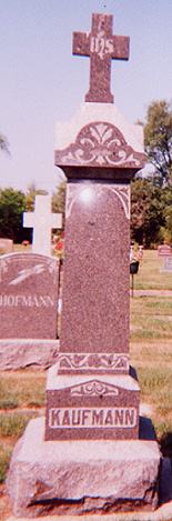 Kaufmann Grave Marker, Clear Lake, MN.