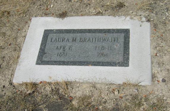 Laura M. Braithwaite (n&eacute;e Jorgenson)'s Gravestone, Fairview Cemetery, Willmar, MN.