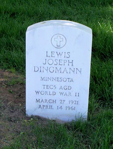 Gravestone of Lewis Joseph Dingmann, Fort Logan National Cemetery, Grave 927, Section L